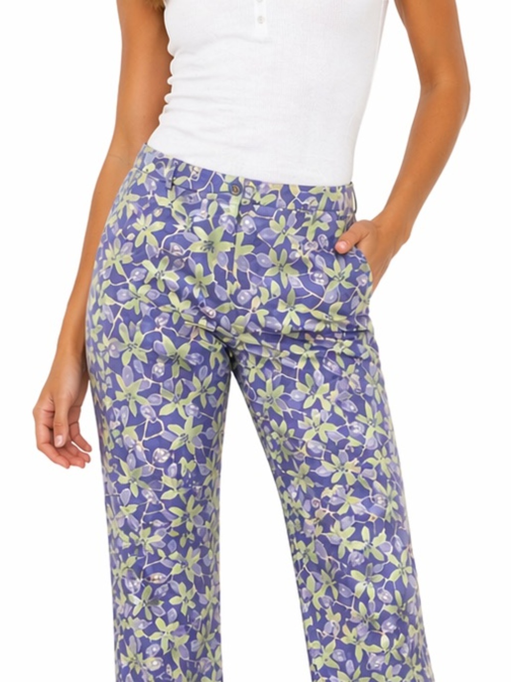 Lilly Pulitzer Lavender and Mint Floral Cotton Skirt